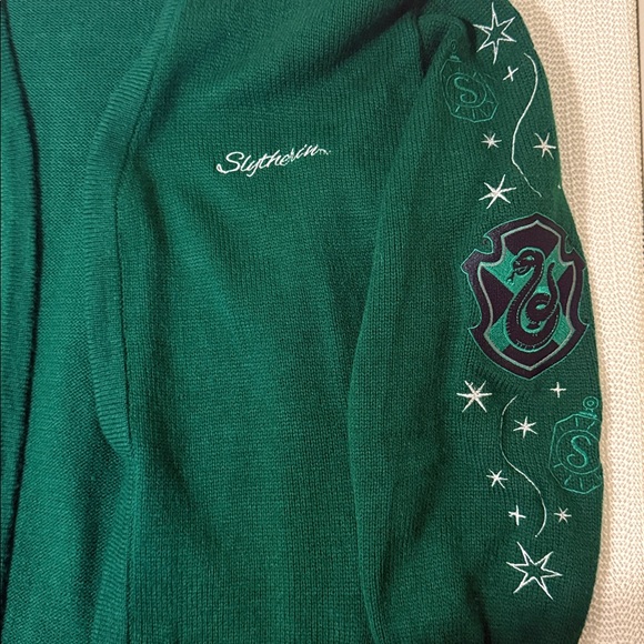 Harry Potter Slytherin Oversized Girls Open Cardigan SM - Picture 4 of 12